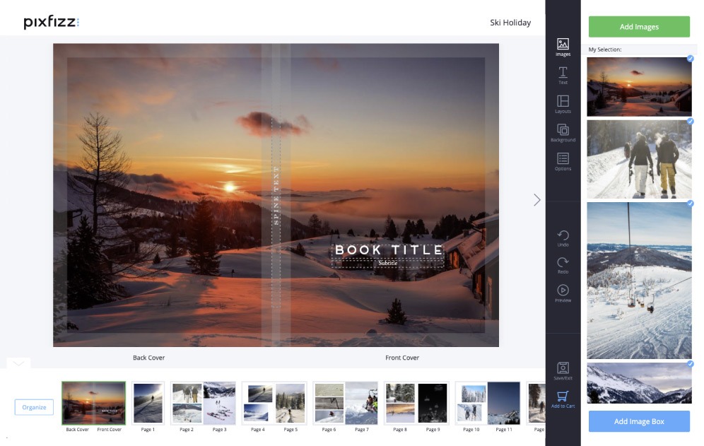Photo Book in Pixfizz Design Tool